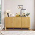 GustoWave 58 Modern Farmhouse Buffet Cabinet with Curved Doors - Wood Storage Sideboard for Dining Room Coffee Bar Console Living Room