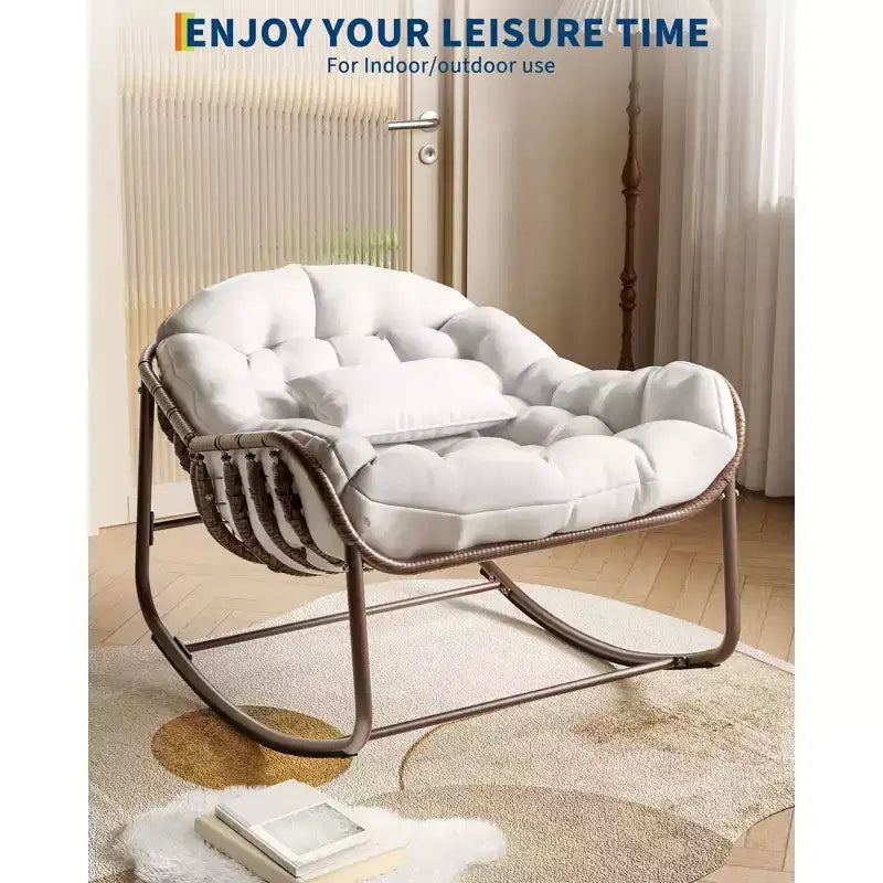 Fauteuil à bascule Papasan d'extérieur