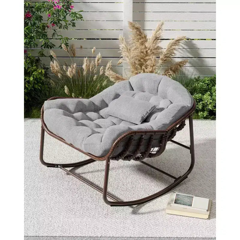 Fauteuil à bascule Papasan d'extérieur