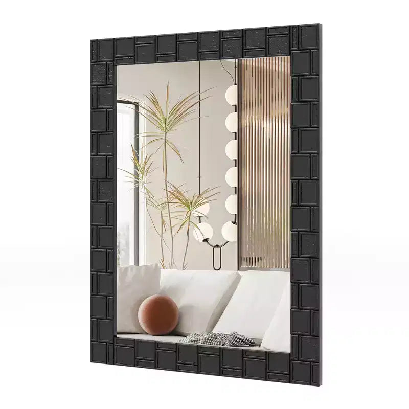 Miroir mural avec cadre en bois
