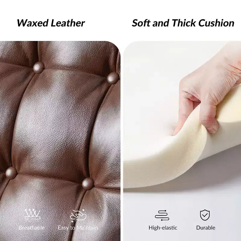 Fauteuil relax électrique en cuir véritable