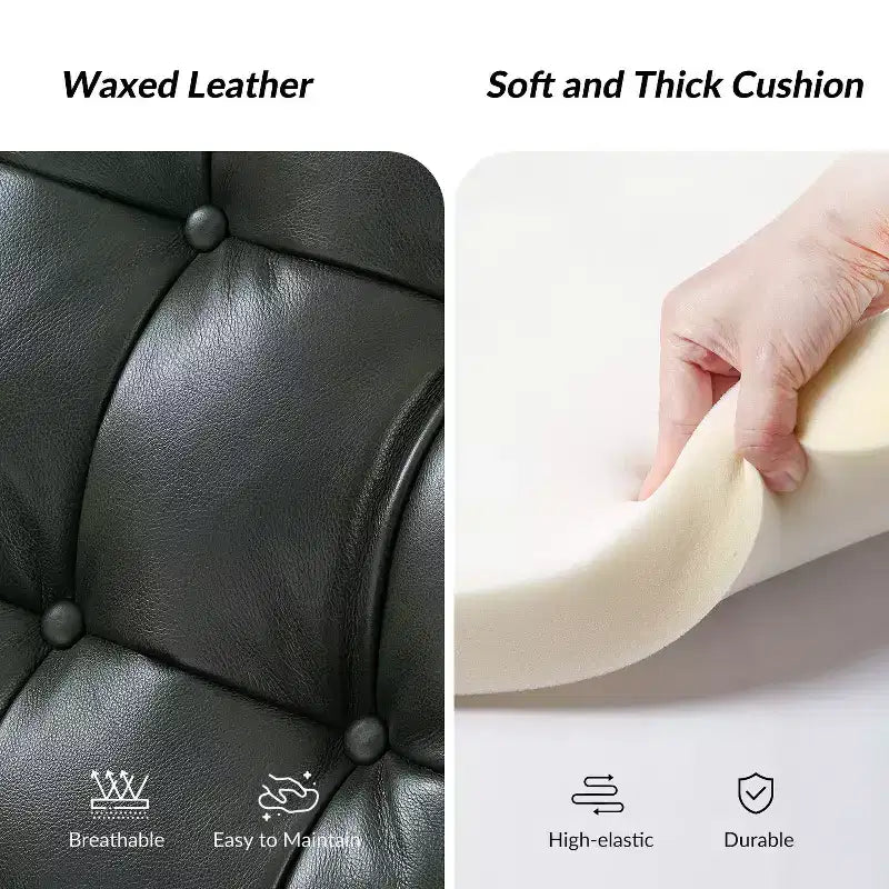 Fauteuil relax électrique en cuir véritable