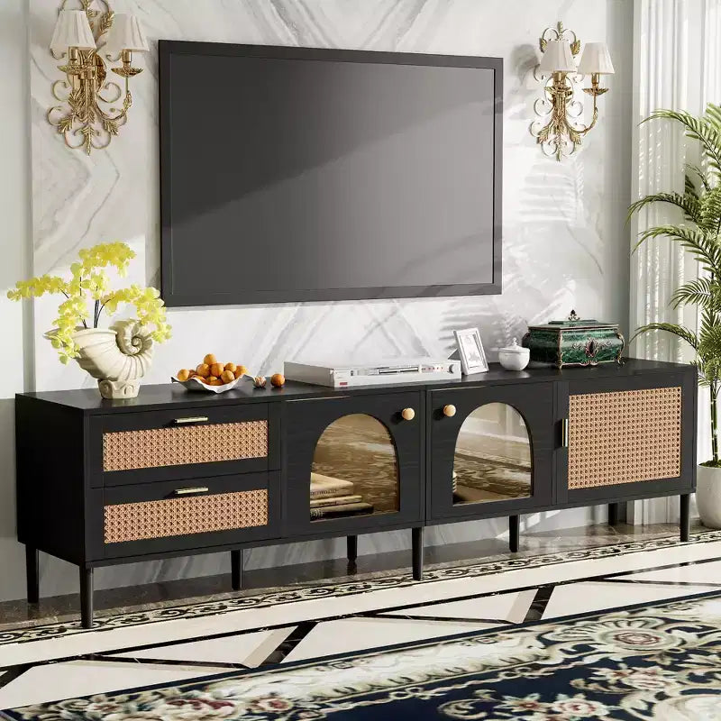Meuble TV en rotin