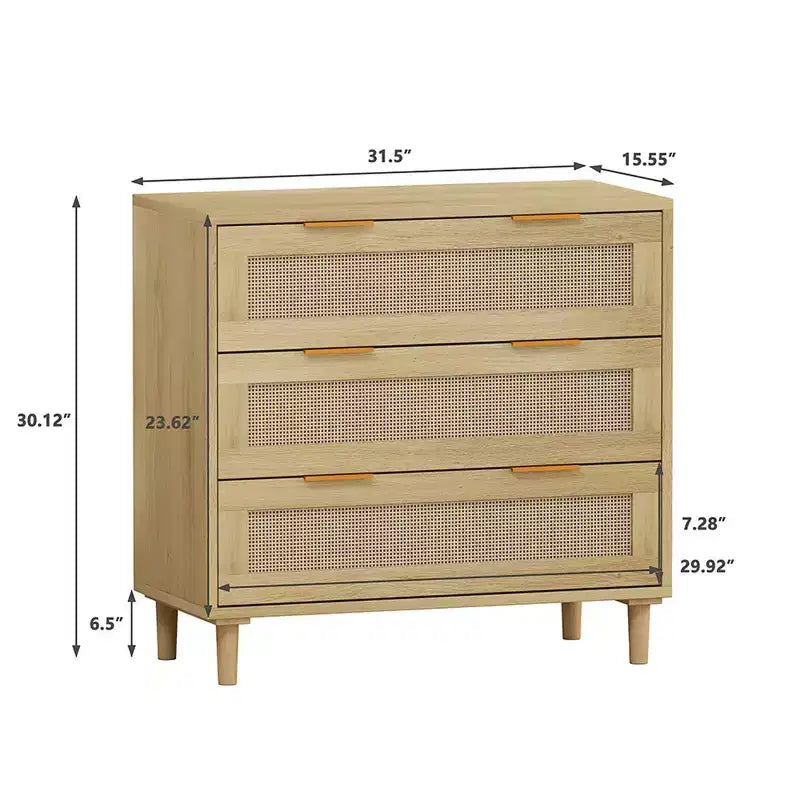 Armoire-commode de chambre à trois tiroirs