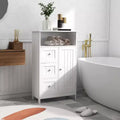 Bathroom Storage Cabinet Freestanding Storage Organizer with 3 Drawers Wooden Floor Cabinet for Living Room Bathroom Kitchen Entryway