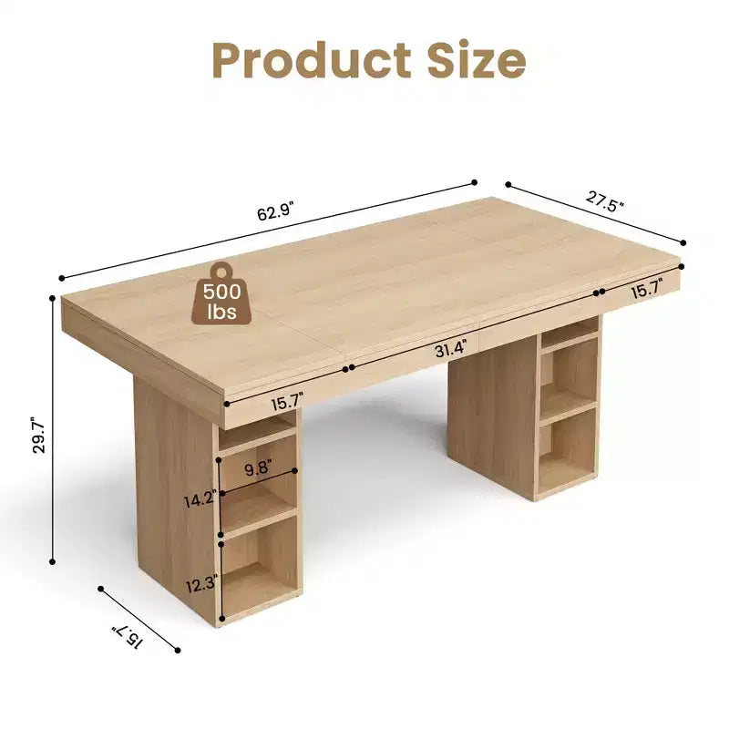 Grande table à manger de cuisine en bois