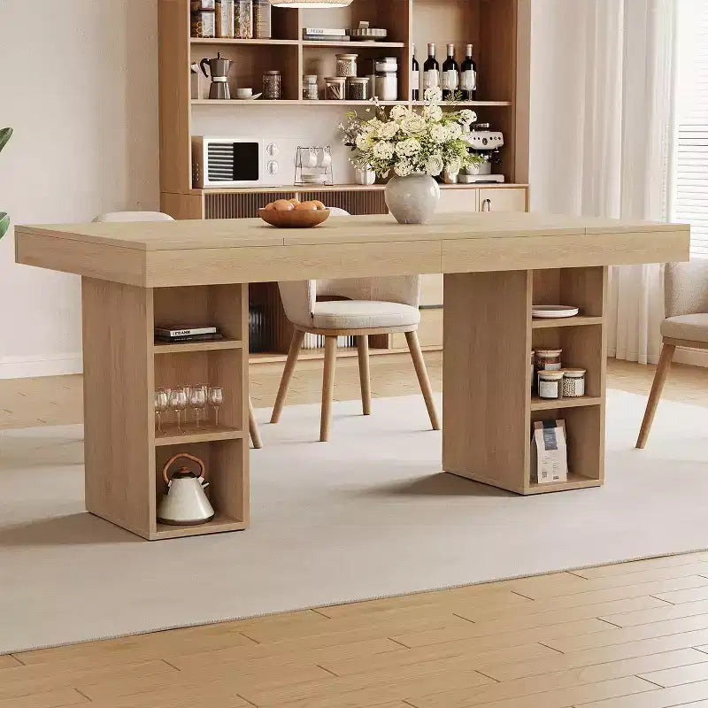 Grande table à manger de cuisine en bois