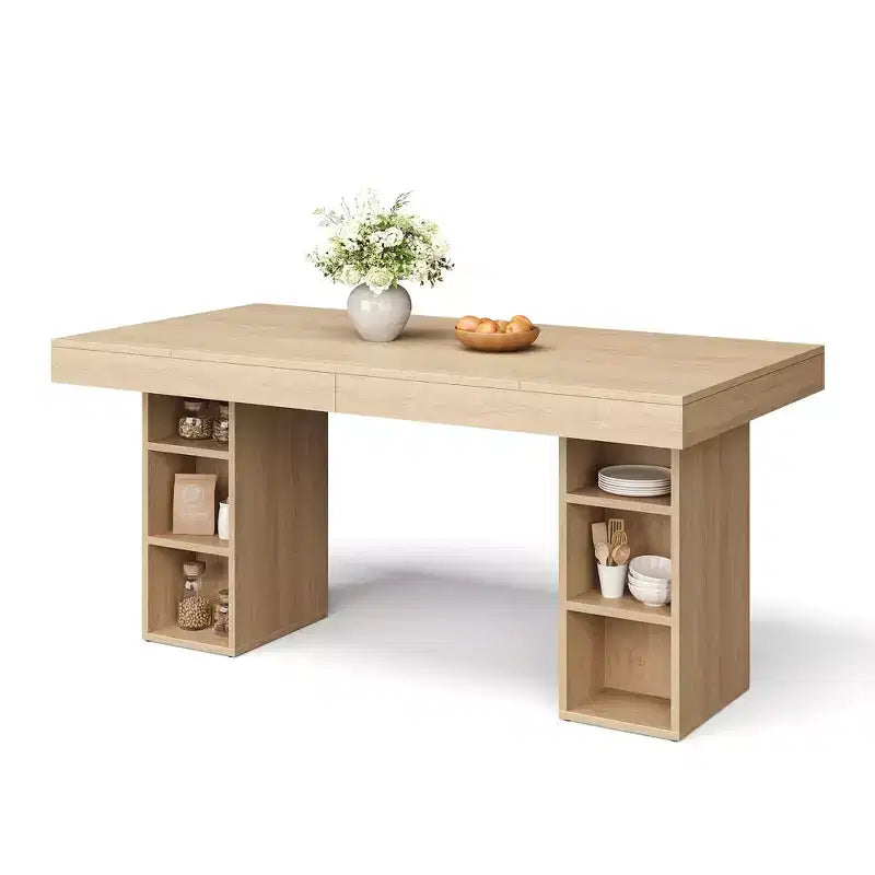 Grande table à manger de cuisine en bois