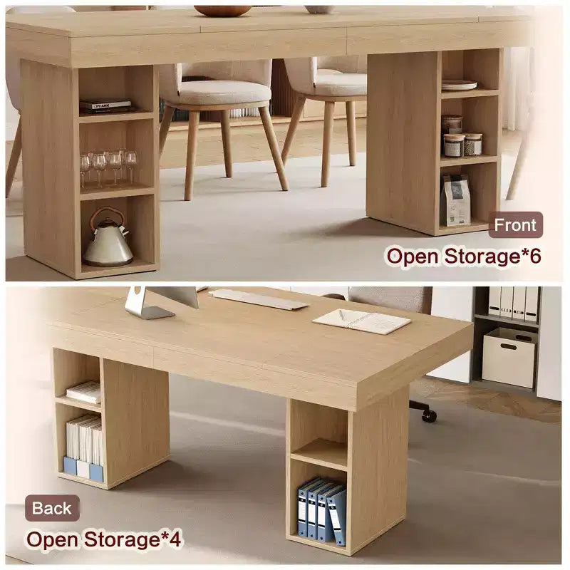 Grande table à manger de cuisine en bois