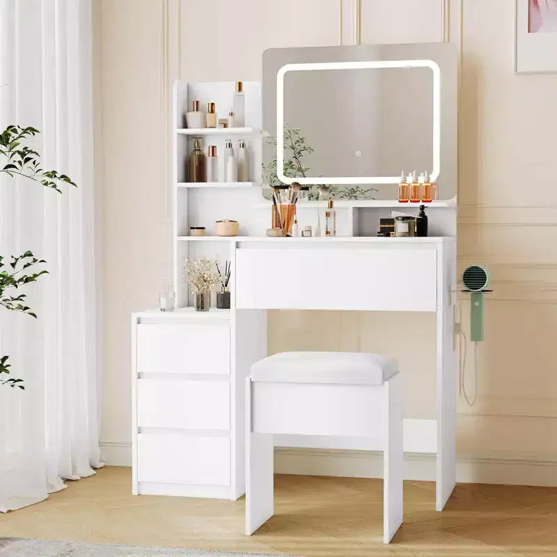 Coiffeuse et tabouret