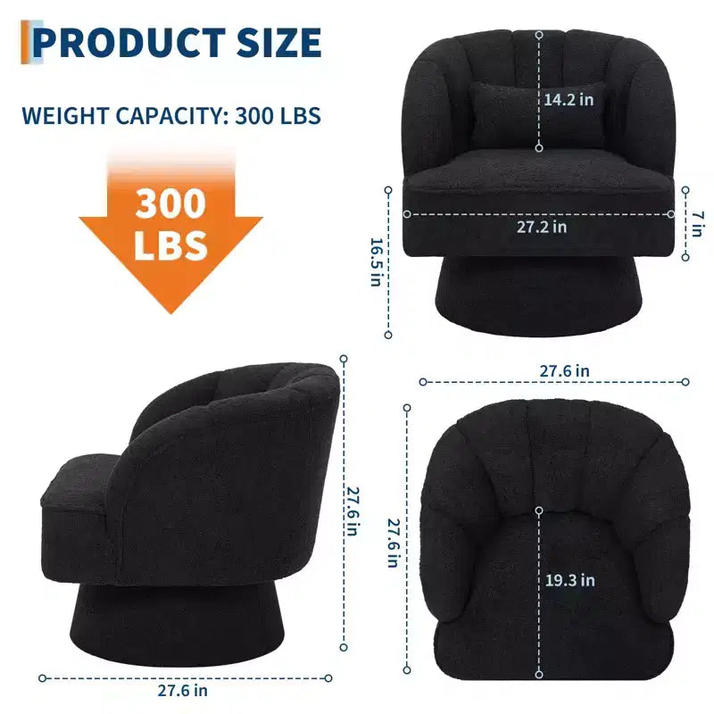 Fauteuil lounge cylindrique pivotant moderne
