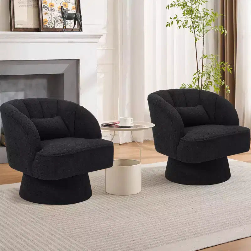 Fauteuil lounge cylindrique pivotant moderne