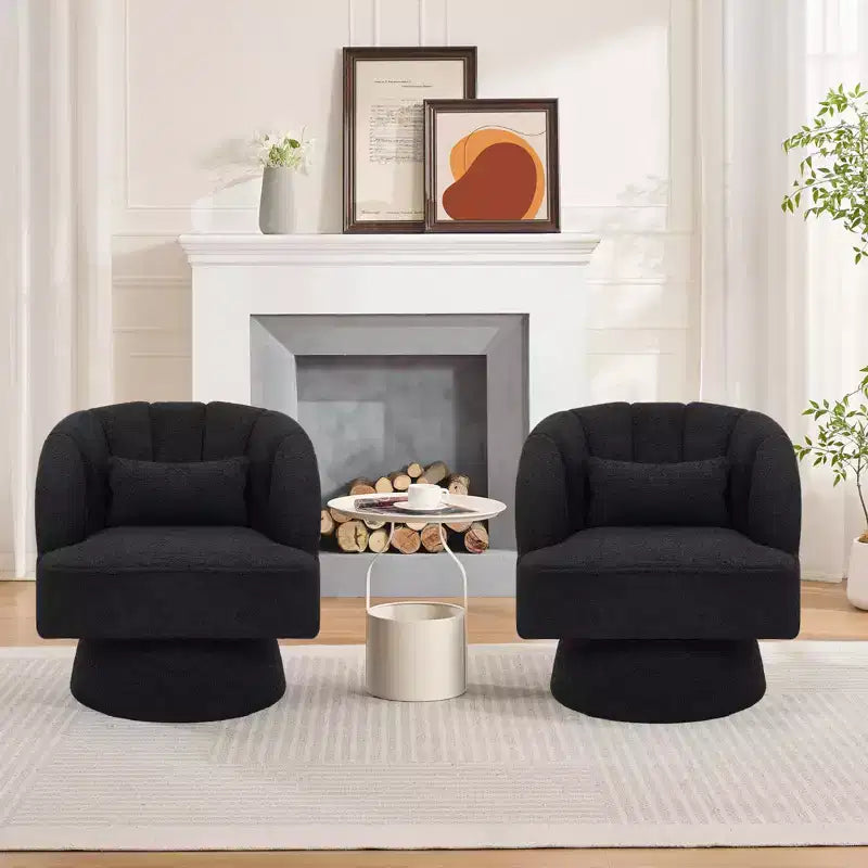 Fauteuil lounge cylindrique pivotant moderne