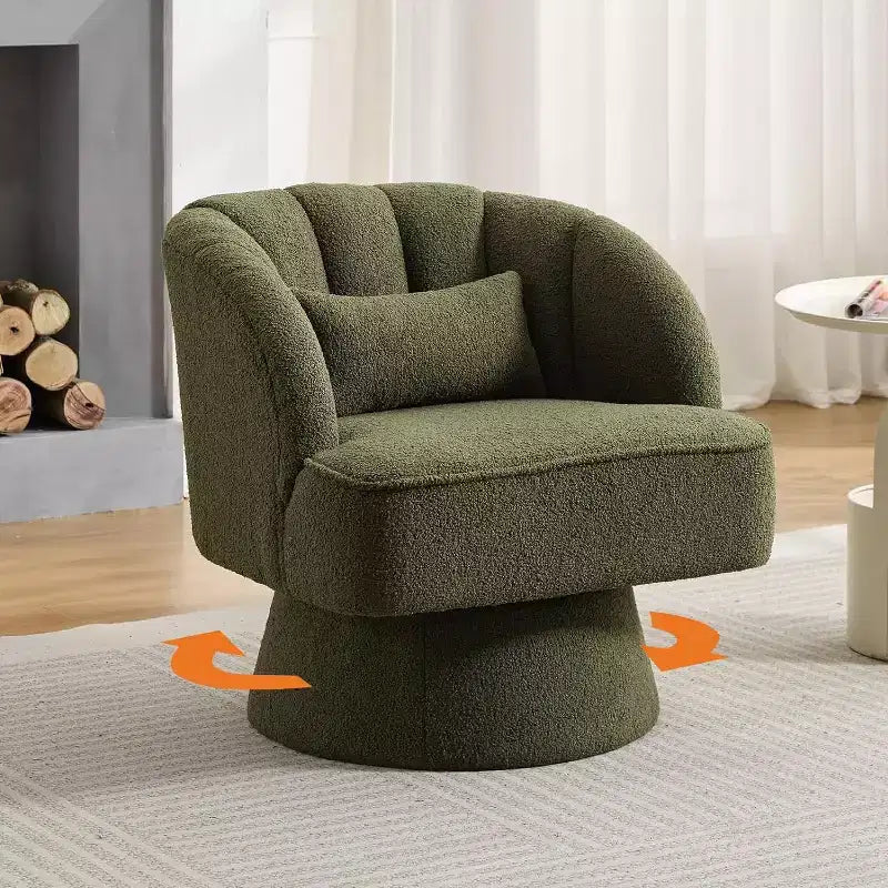 Fauteuil lounge cylindrique pivotant moderne