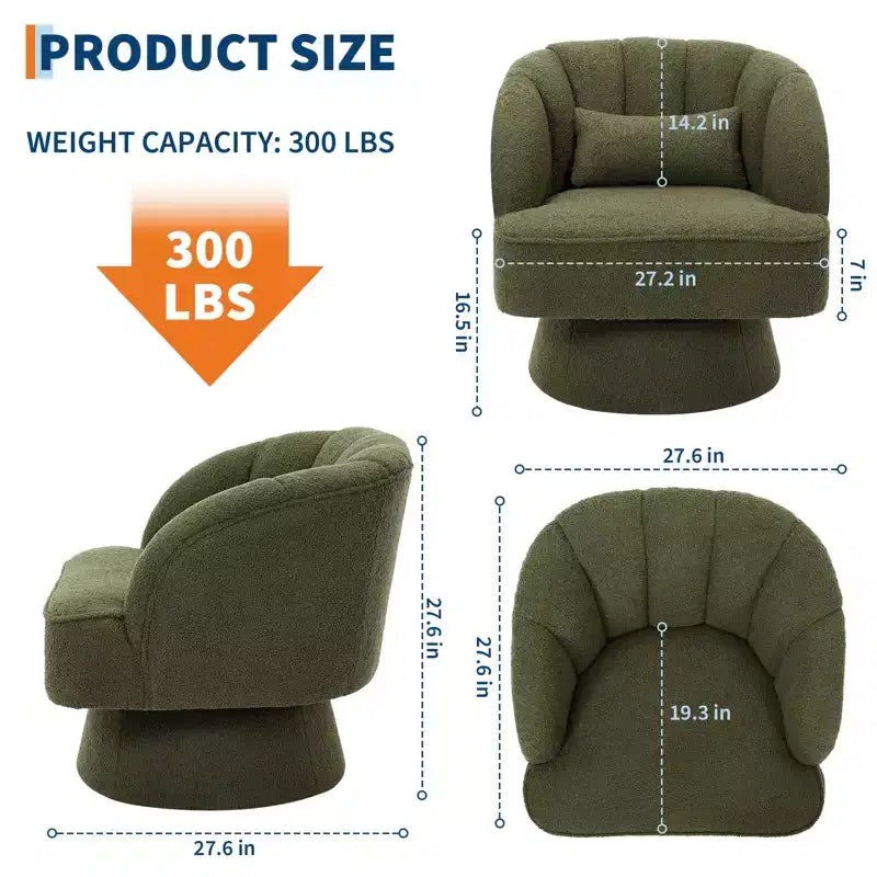 Fauteuil lounge cylindrique pivotant moderne