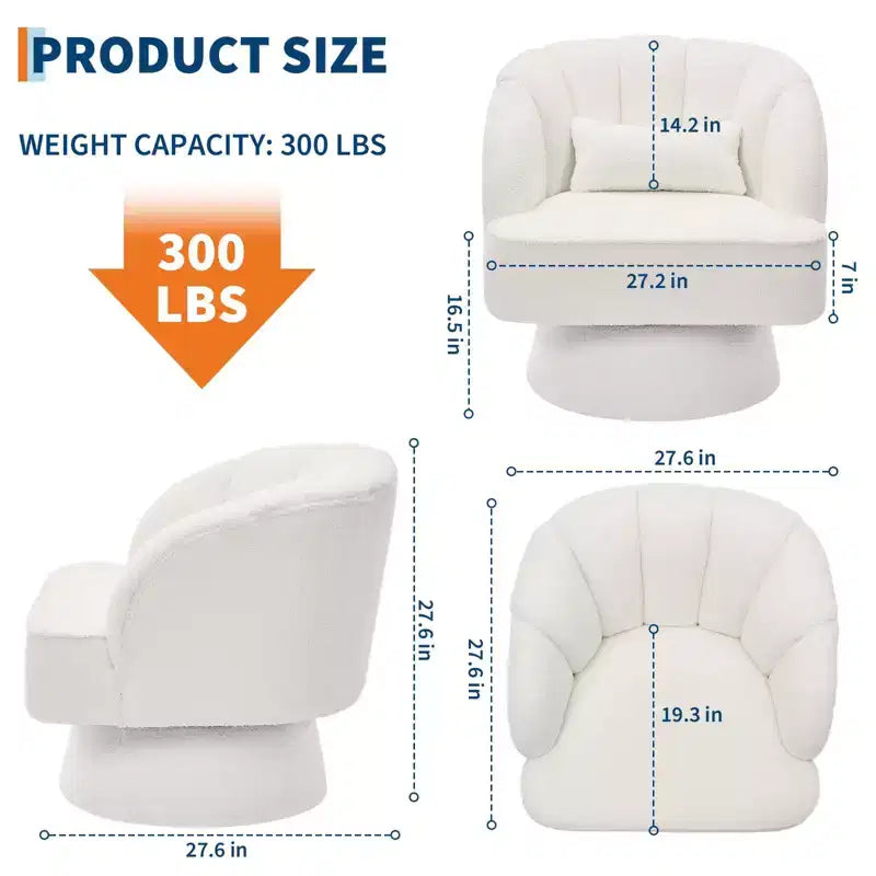 Fauteuil lounge cylindrique pivotant moderne