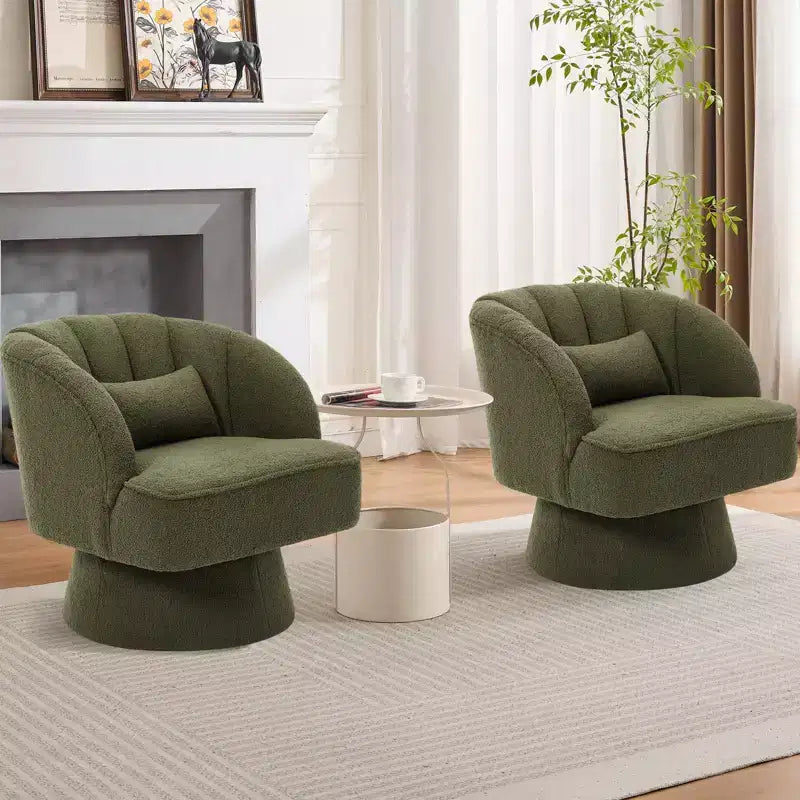 Fauteuil lounge cylindrique pivotant moderne