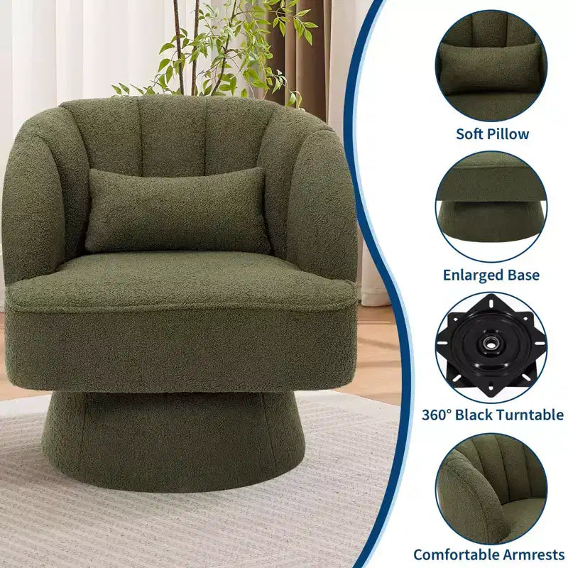 Fauteuil lounge cylindrique pivotant moderne