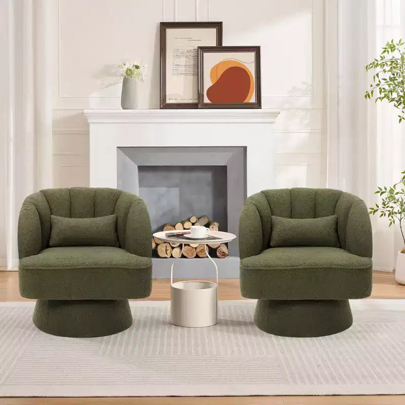 Fauteuil lounge cylindrique pivotant moderne