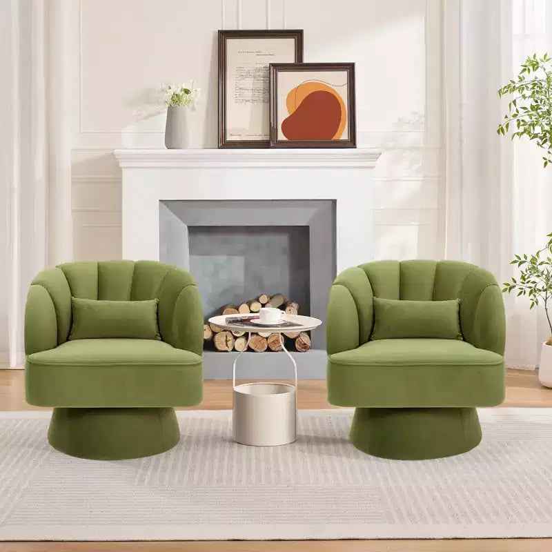 Fauteuil lounge cylindrique pivotant moderne