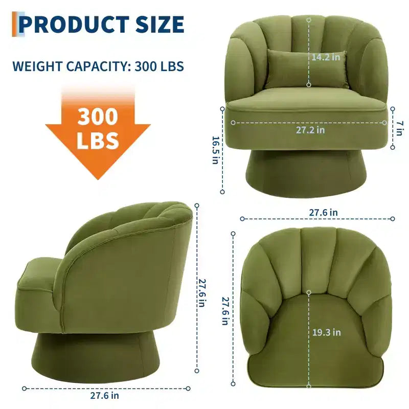 Fauteuil lounge cylindrique pivotant moderne