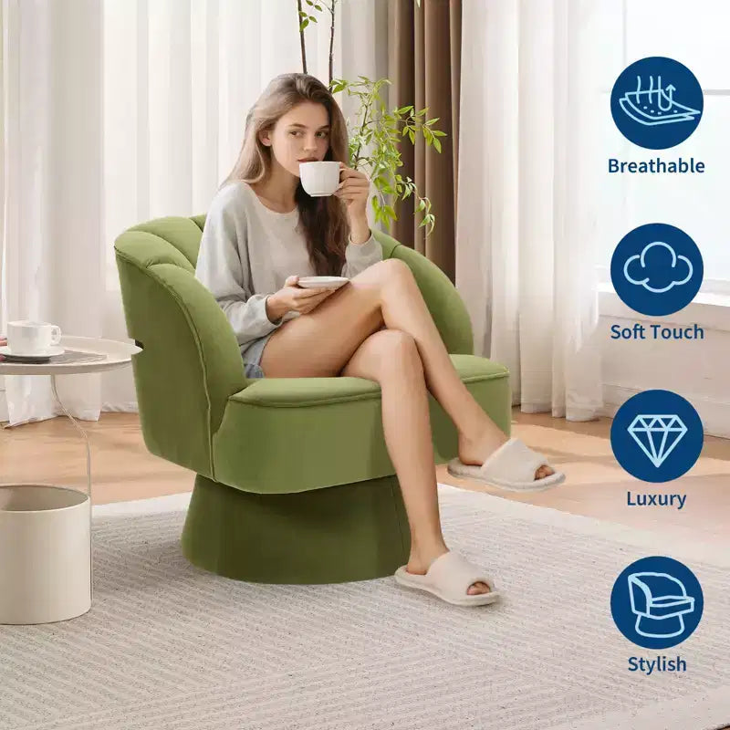 Fauteuil lounge cylindrique pivotant moderne