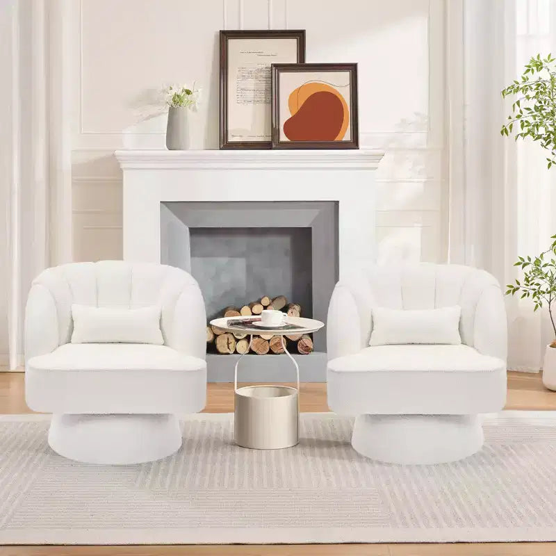 Fauteuil lounge cylindrique pivotant moderne