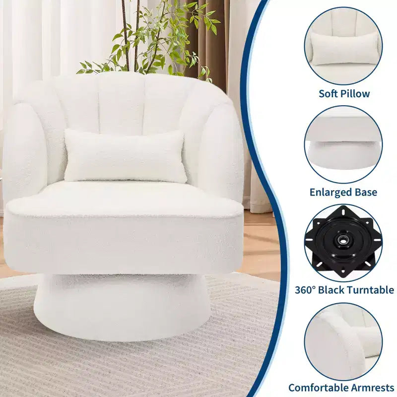 Fauteuil lounge cylindrique pivotant moderne