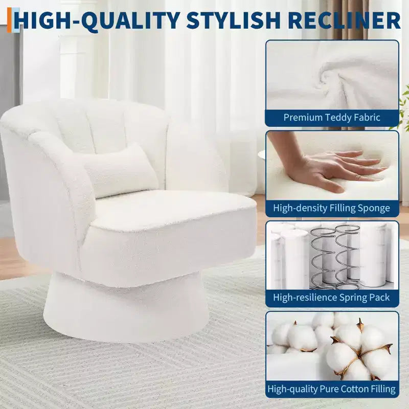 Fauteuil lounge cylindrique pivotant moderne