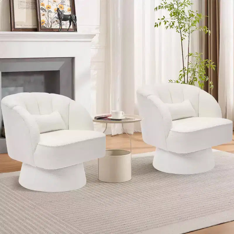 Fauteuil lounge cylindrique pivotant moderne