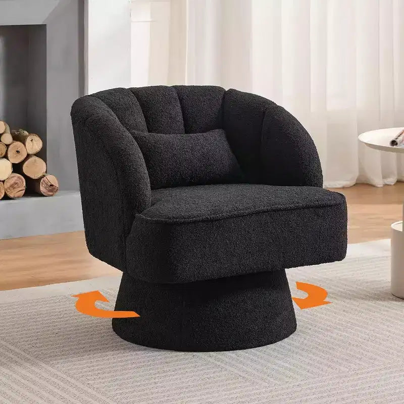 Fauteuil lounge cylindrique pivotant moderne