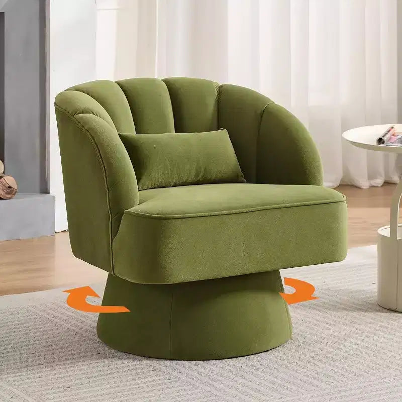 Fauteuil lounge cylindrique pivotant moderne