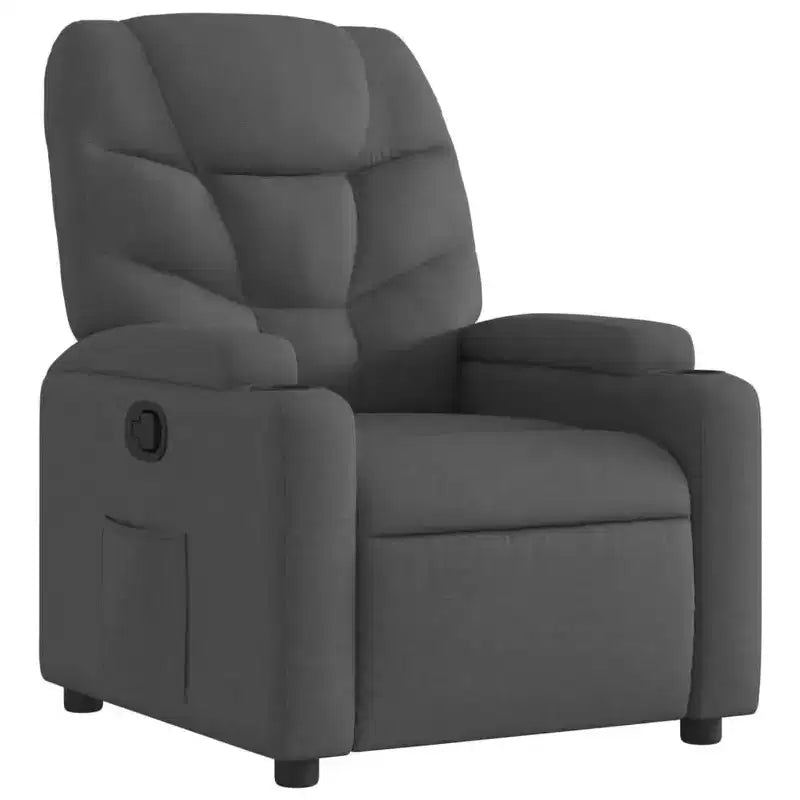 vidaXL Recliner Chair Fabric (100% polyester) metal plywood