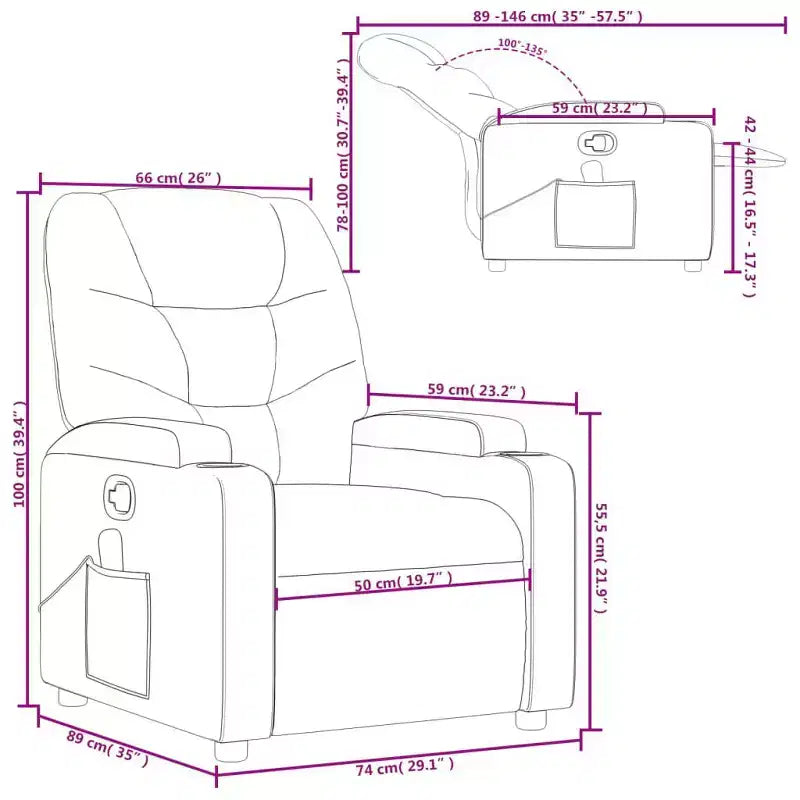 Tissu de fauteuil inclinable