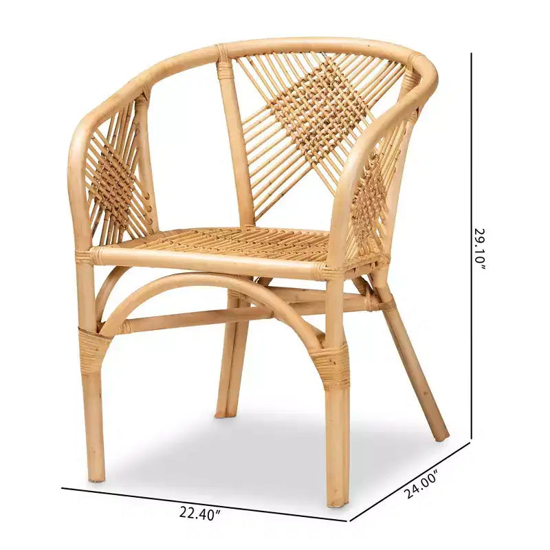 Chaise de salle à manger en rotin
