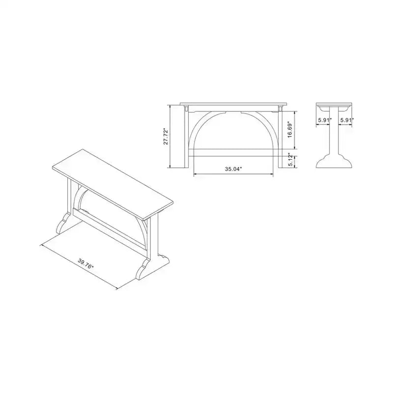 Console double piétement